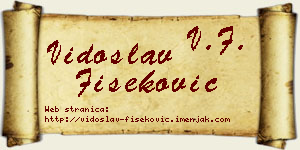 Vidoslav Fišeković vizit kartica